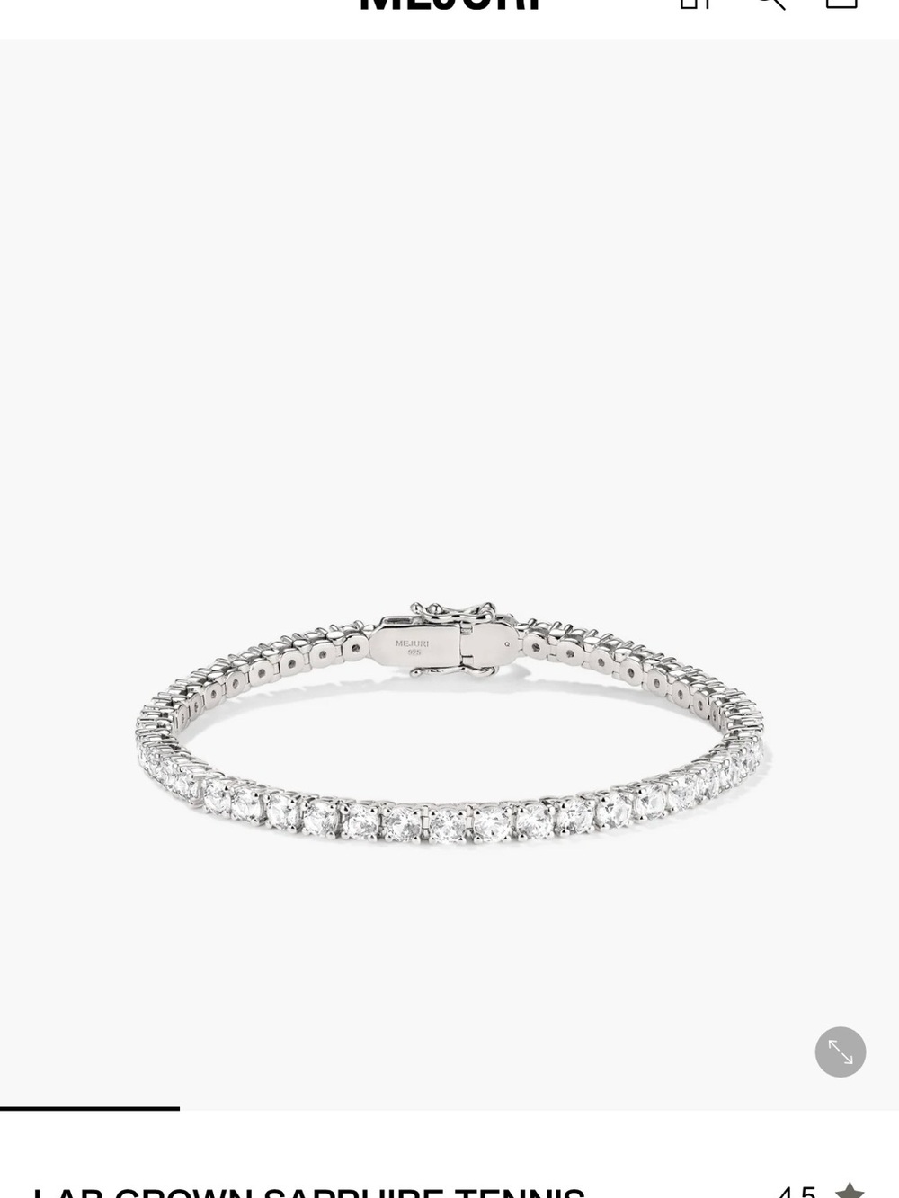 Mejuri Lab Grown Sapphire Tennis Bracelet